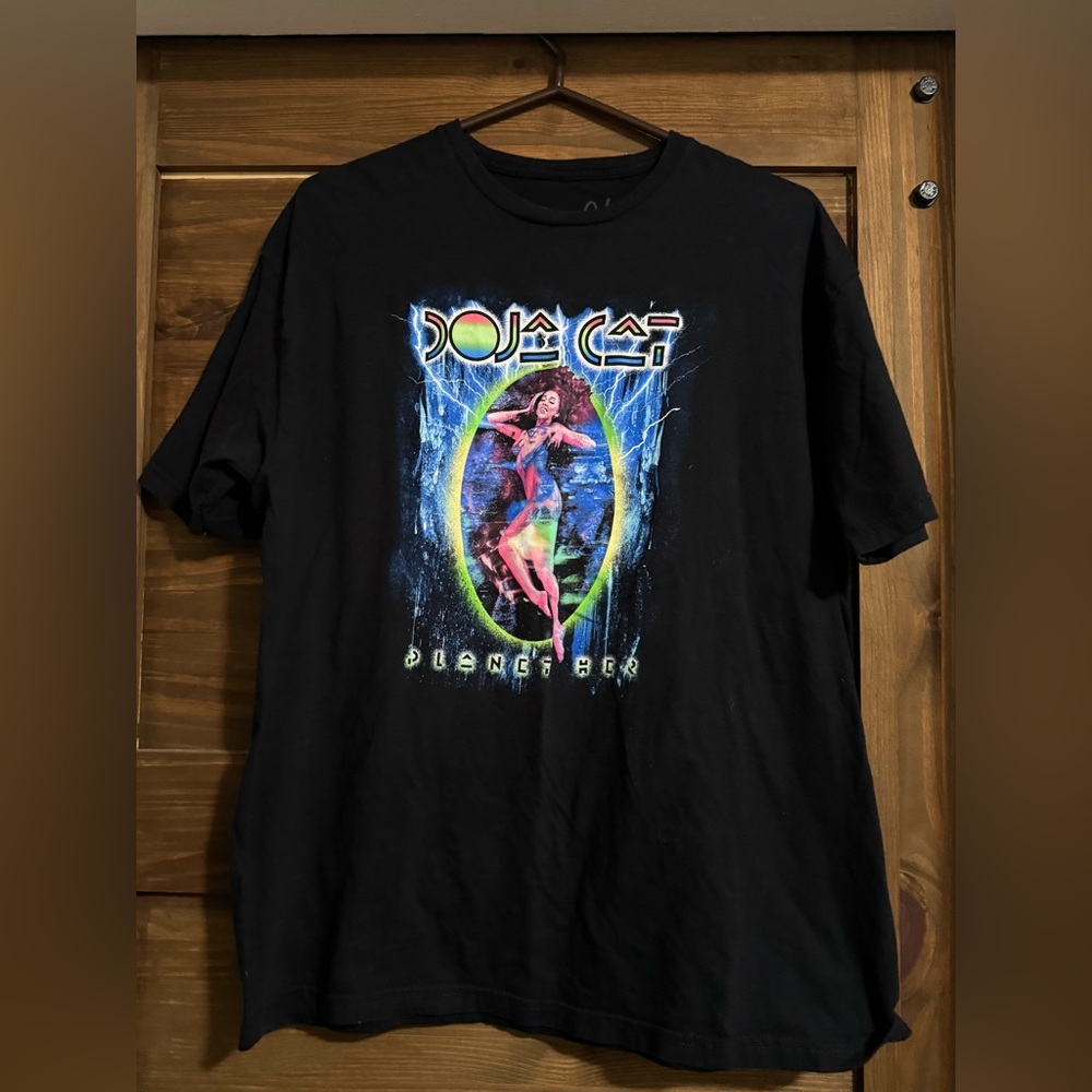 Doja Cat Shirt XL Black Planet Her Graphic Tee Short Sleeve Music Adult